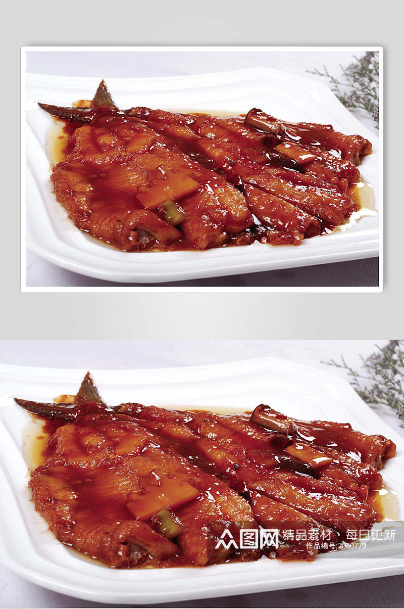红烧鱼海鲜生鲜食品摄影图片素材