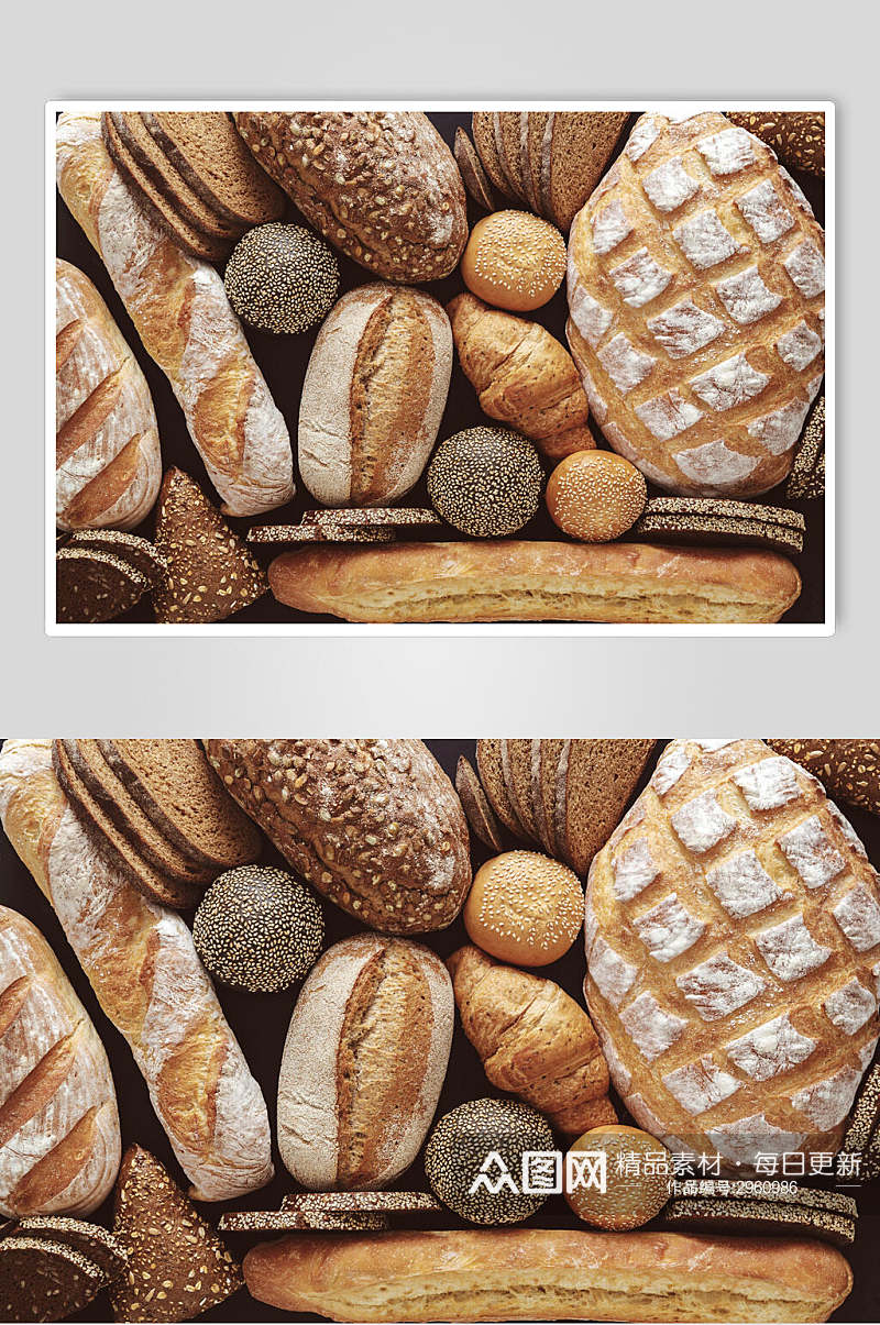营养面包早餐食品图片素材