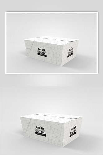 黑白色方格英文字母食品包装盒样机