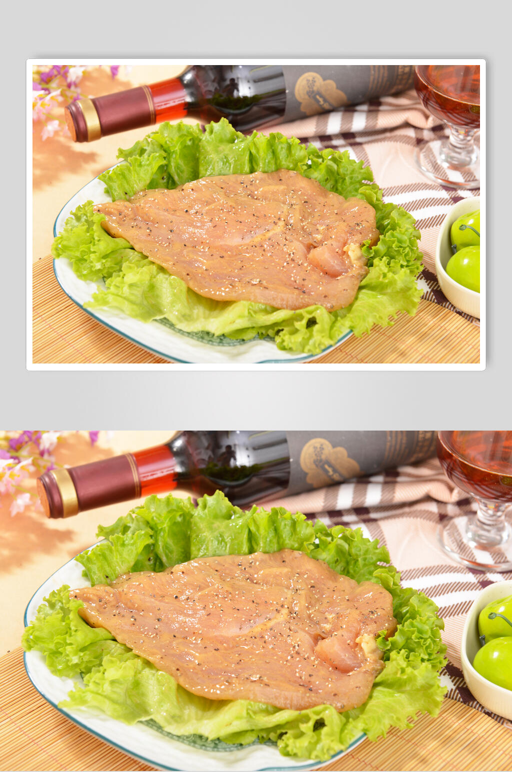 招牌生鸡排美食图片素材