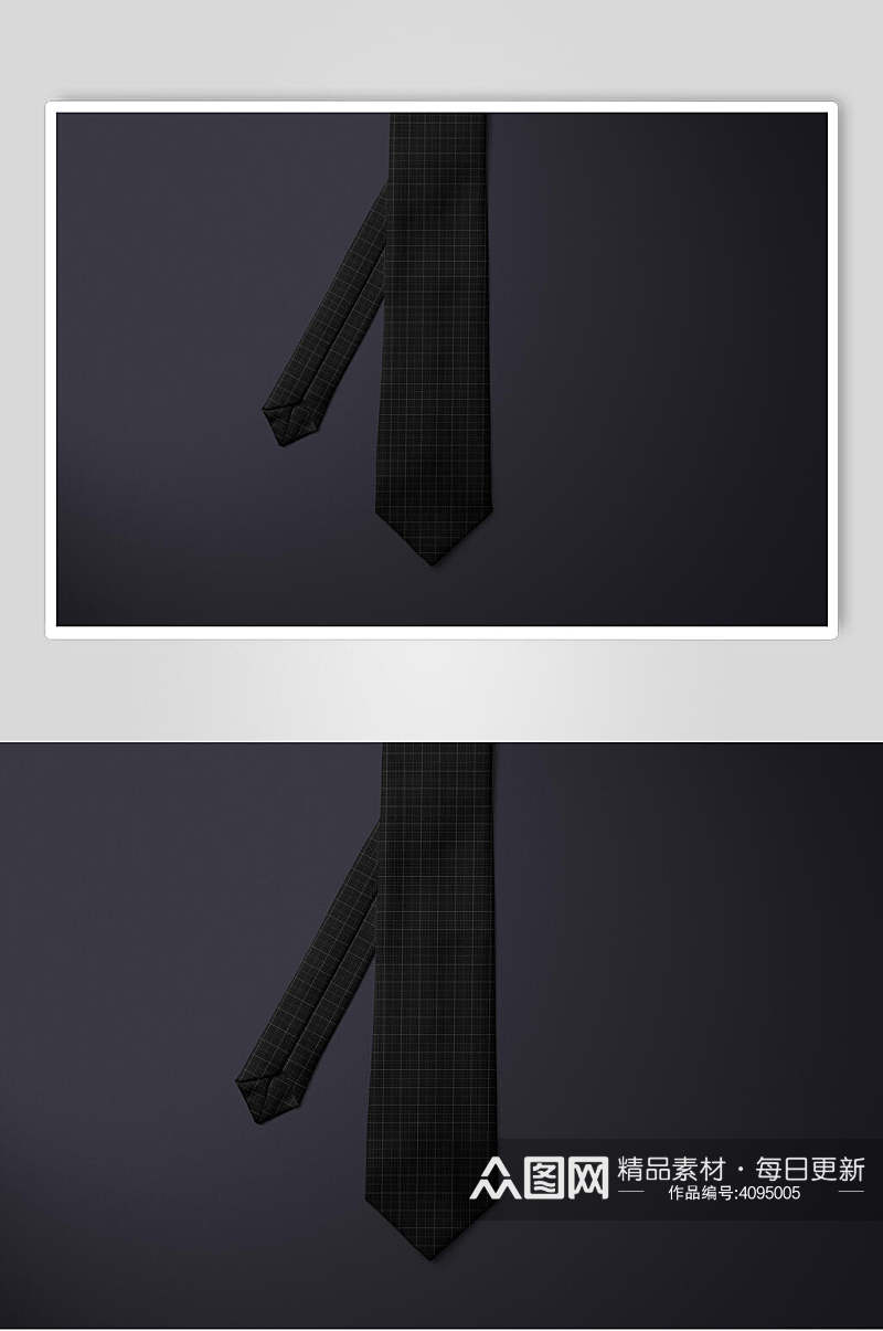 黑色西装领带样机素材