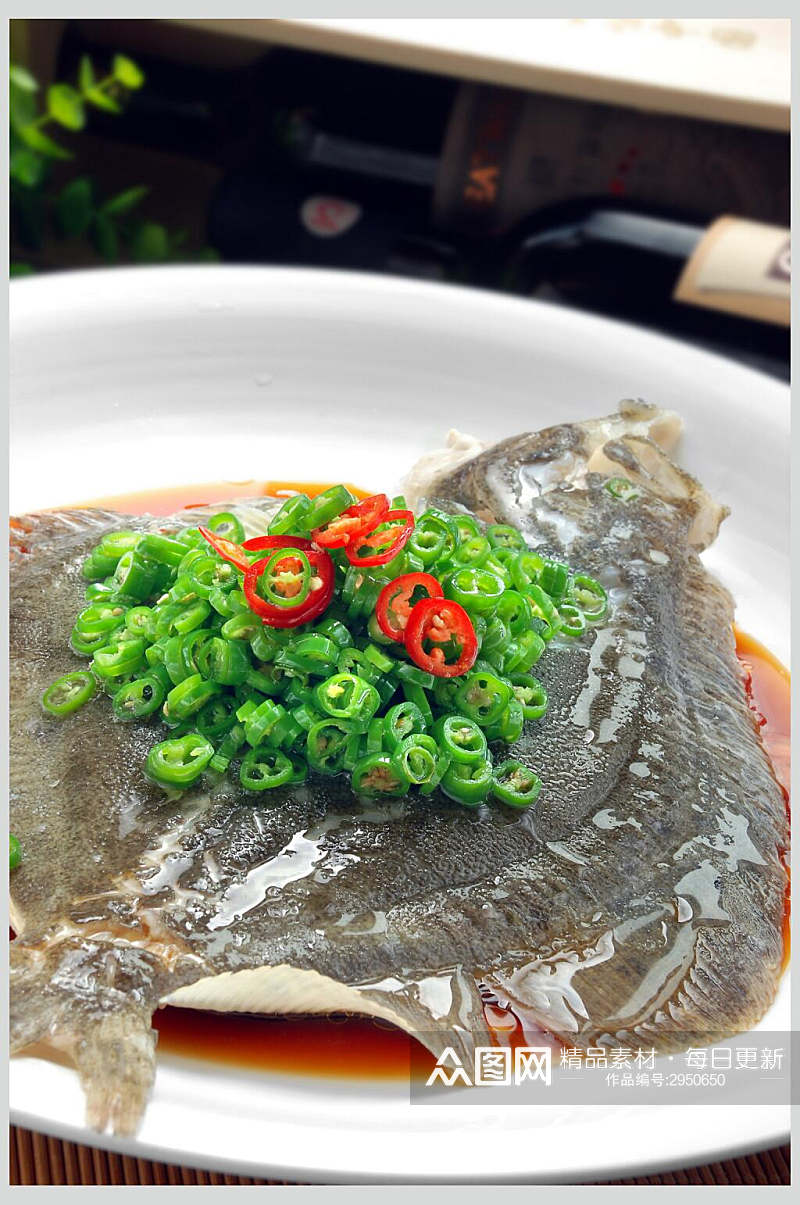 青椒多宝鱼海鲜生鲜食品摄影图片素材