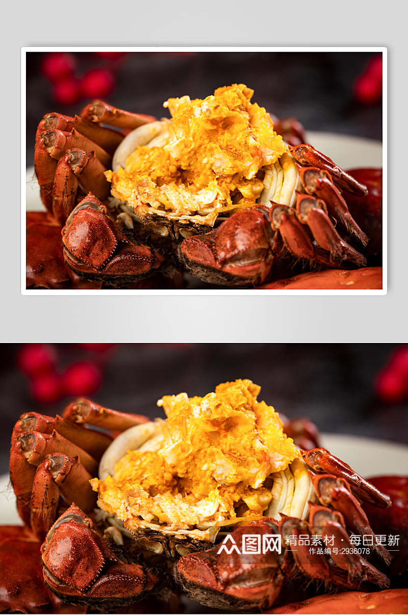 香浓美味螃蟹大闸蟹美食高清图片素材