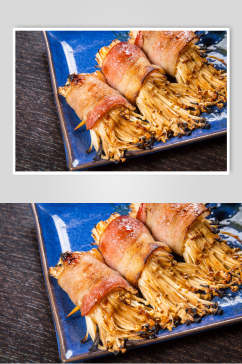 日式料理美食金针菇图片