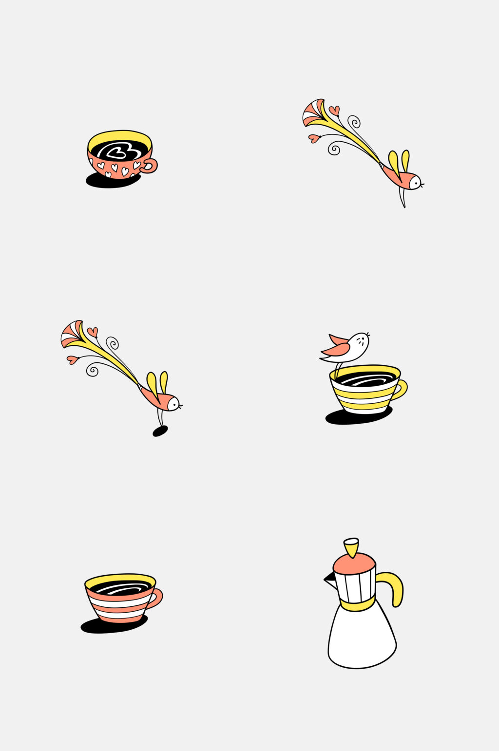 简洁唯美小清新插画免抠素材素材