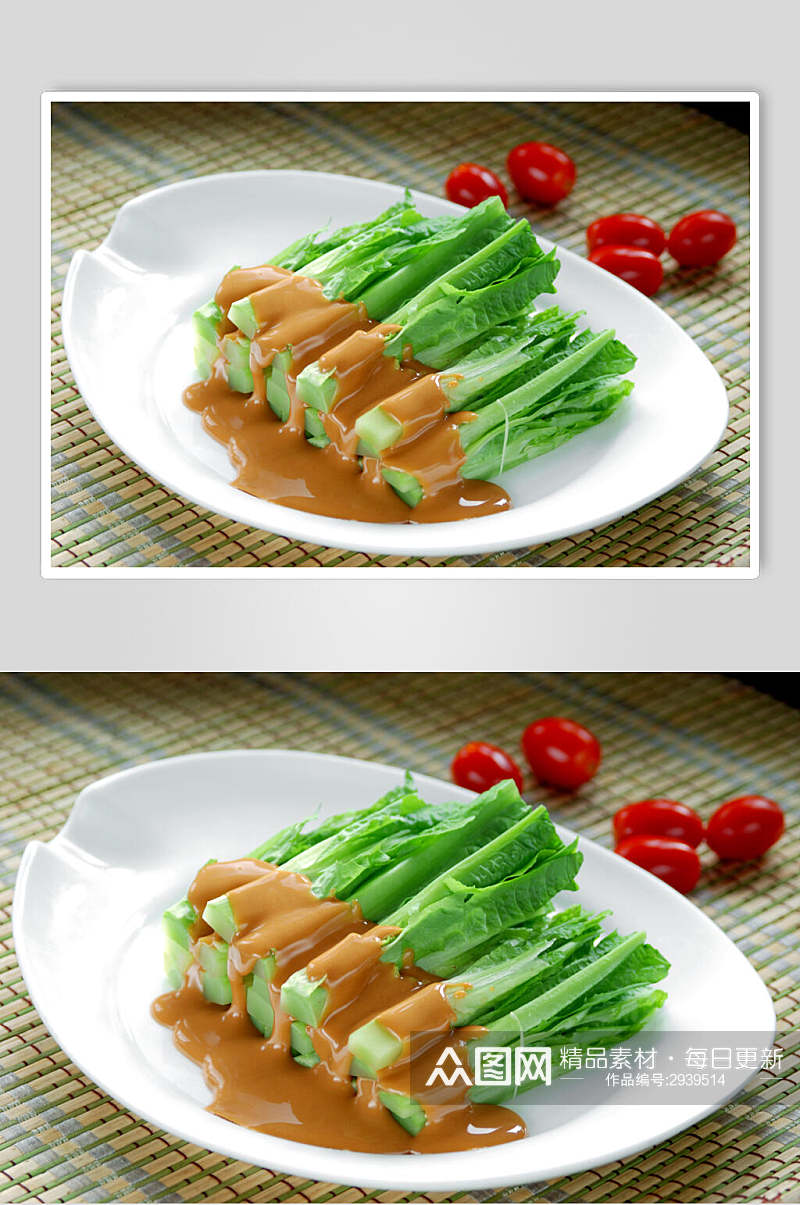 油麦菜凉菜素材冷拼摄影图片素材