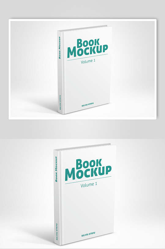 英文立体高端创意书籍硬壳封面样机