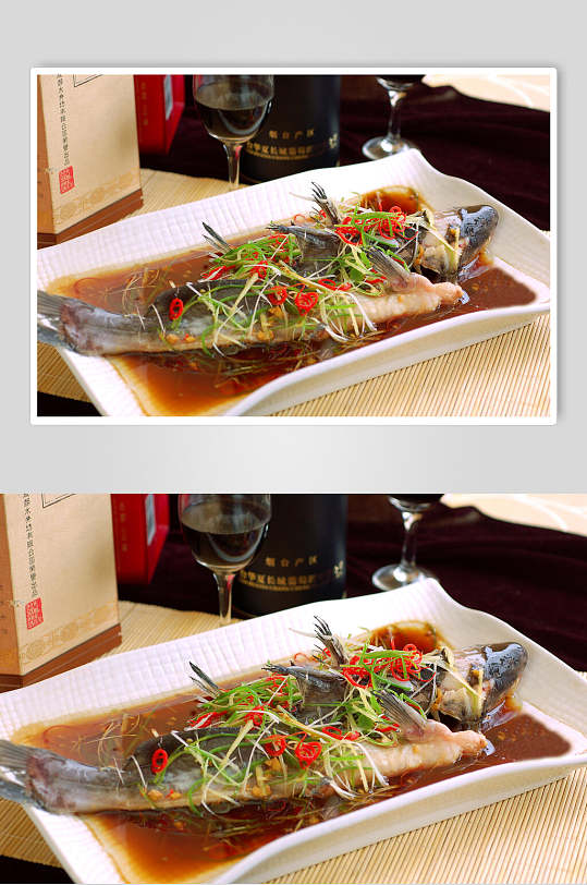 美味清蒸鱼海鲜生鲜餐饮高清图片