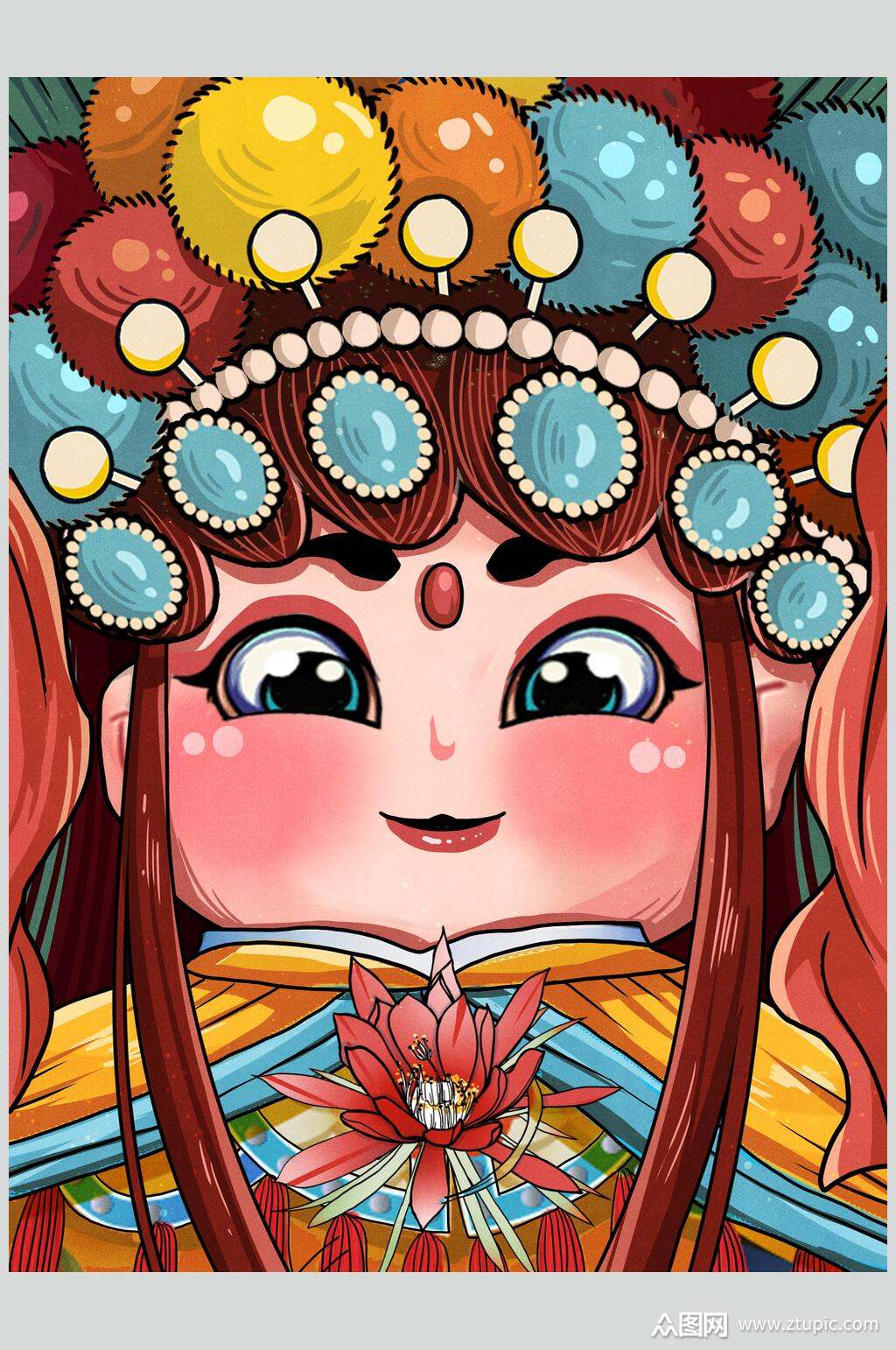 漫画大气创意戏剧人物插画素材素材