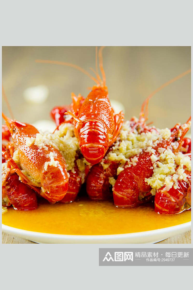 蒜蓉小龙虾食物图片素材