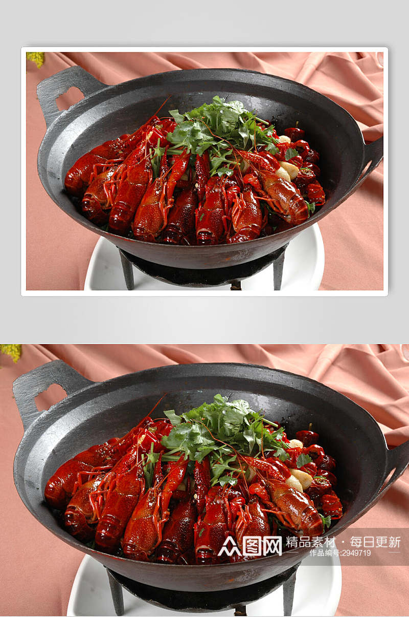 干锅小龙虾食物图片素材
