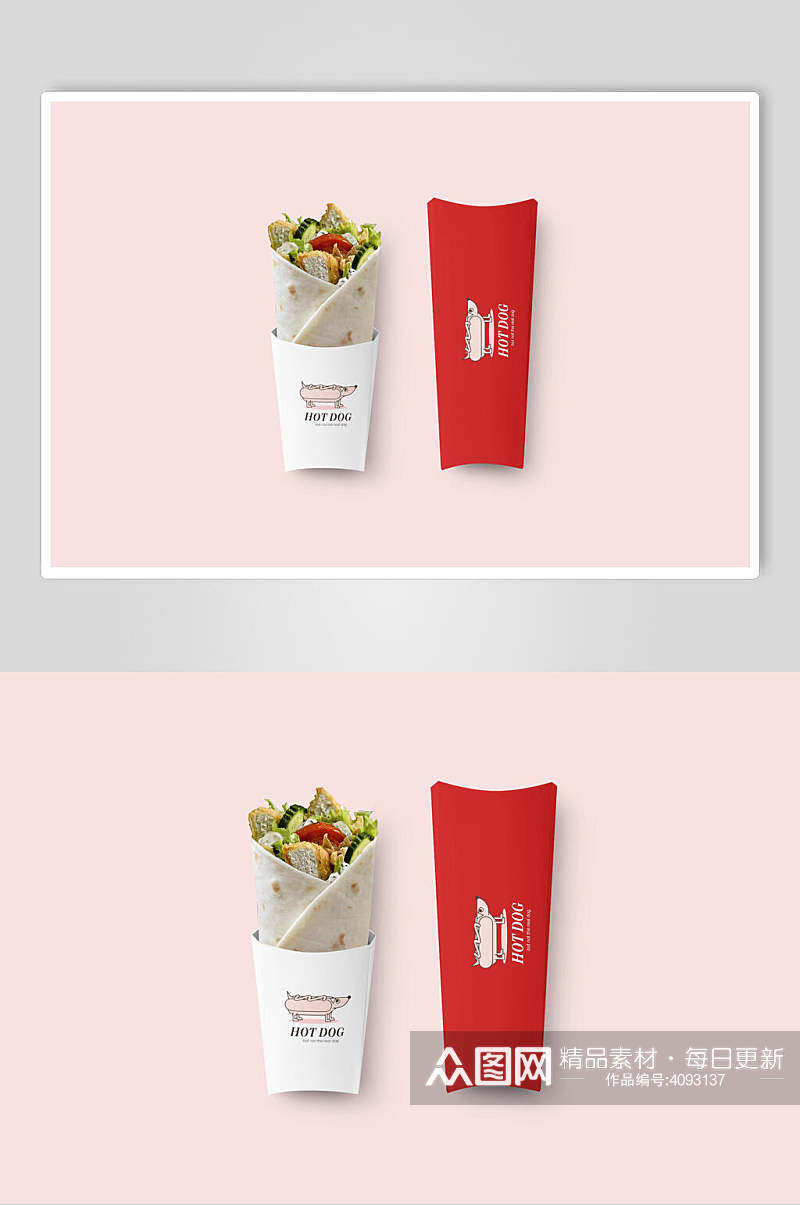 花朵粉色网红餐饮业VI系列设计样机素材