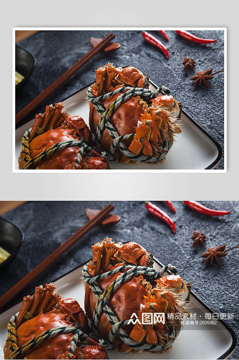 鲜香螃蟹大闸蟹美食图片素材