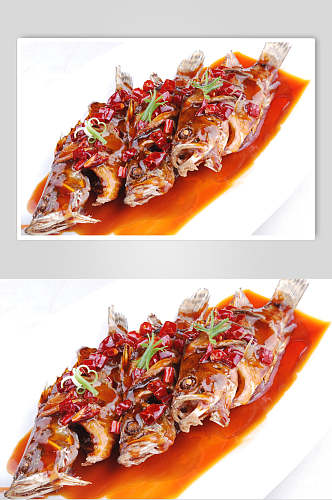 香辣红烧鱼海鲜生鲜餐饮食物图片