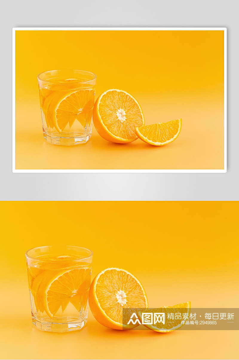 金黄色果汁夏日清凉摄影图素材