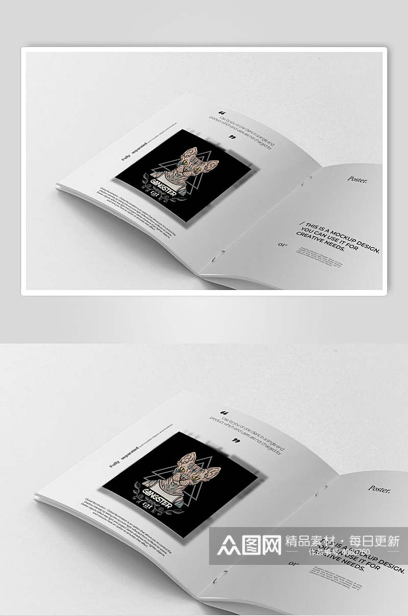 相机插图高端创意黑白简约书籍样机素材