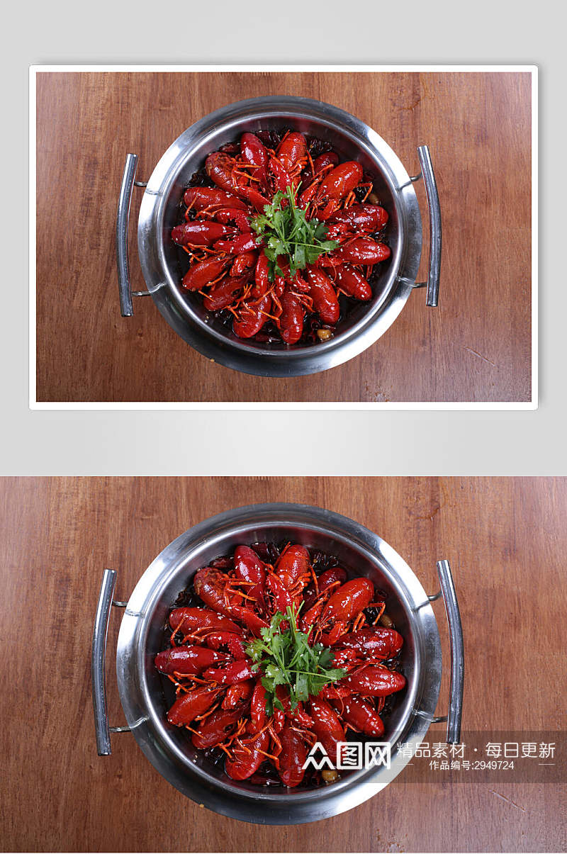 干锅美味小龙虾食物图片素材