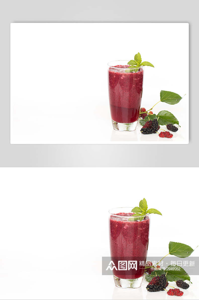 美味桑葚果汁夏日清凉摄影图素材
