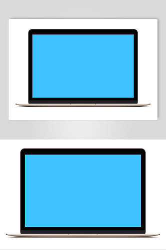 蓝色笔记本网页单页面展示样机