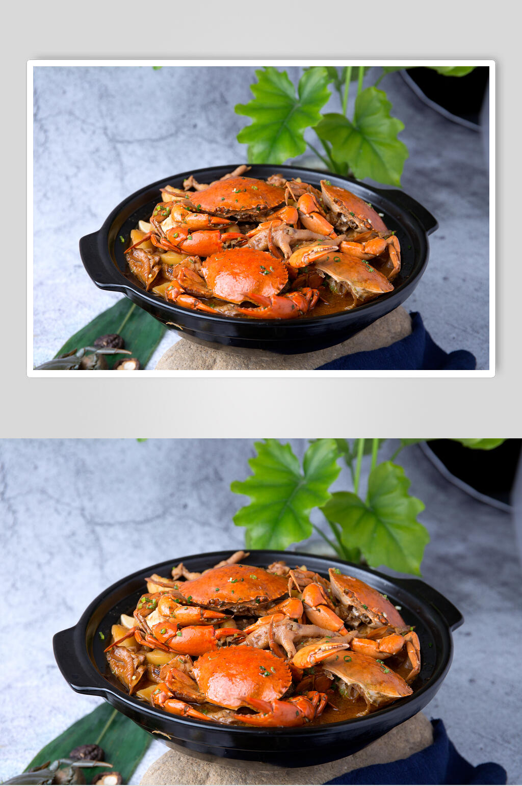 干锅香锅大闸蟹海鲜美食图片素材