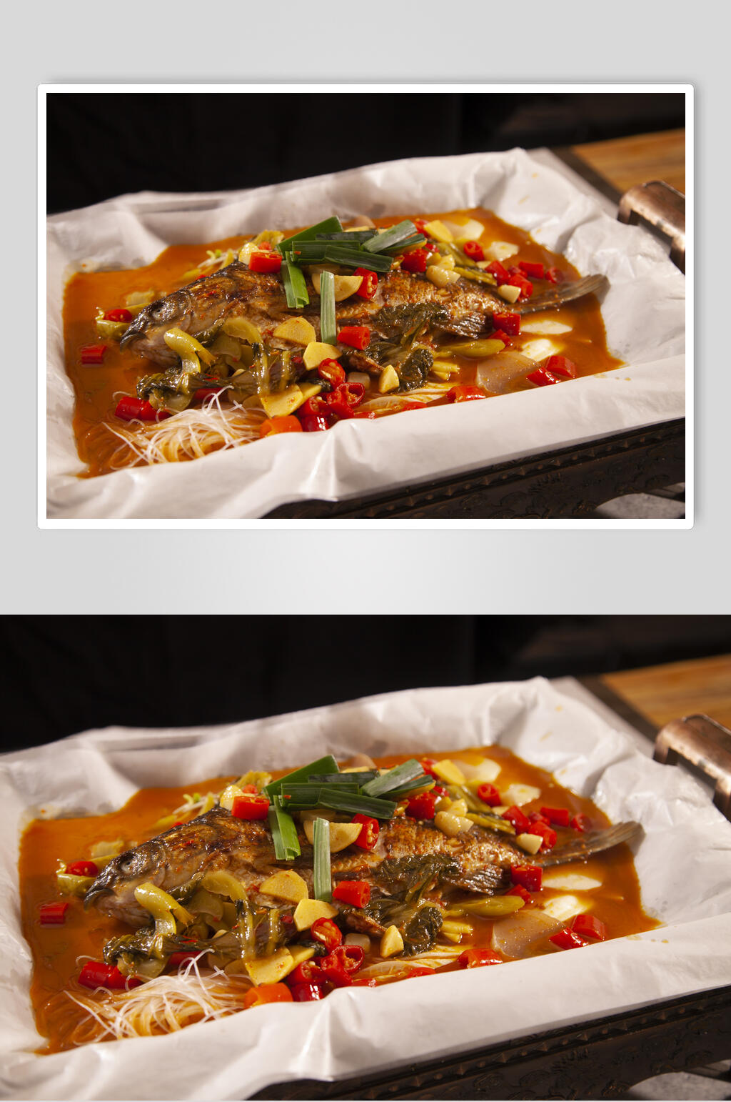 招牌湘菜烤鱼美食图片素材