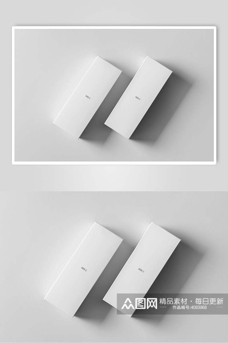 白色两个盒装展示样机素材