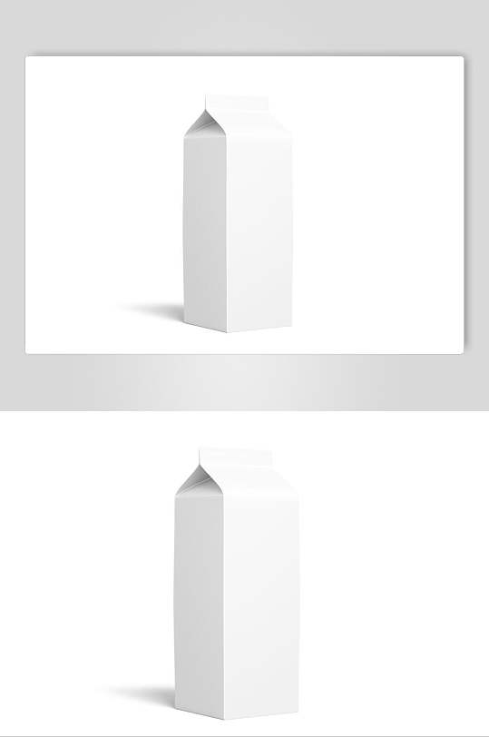 长方形纯白色立体食品零食包装袋样机