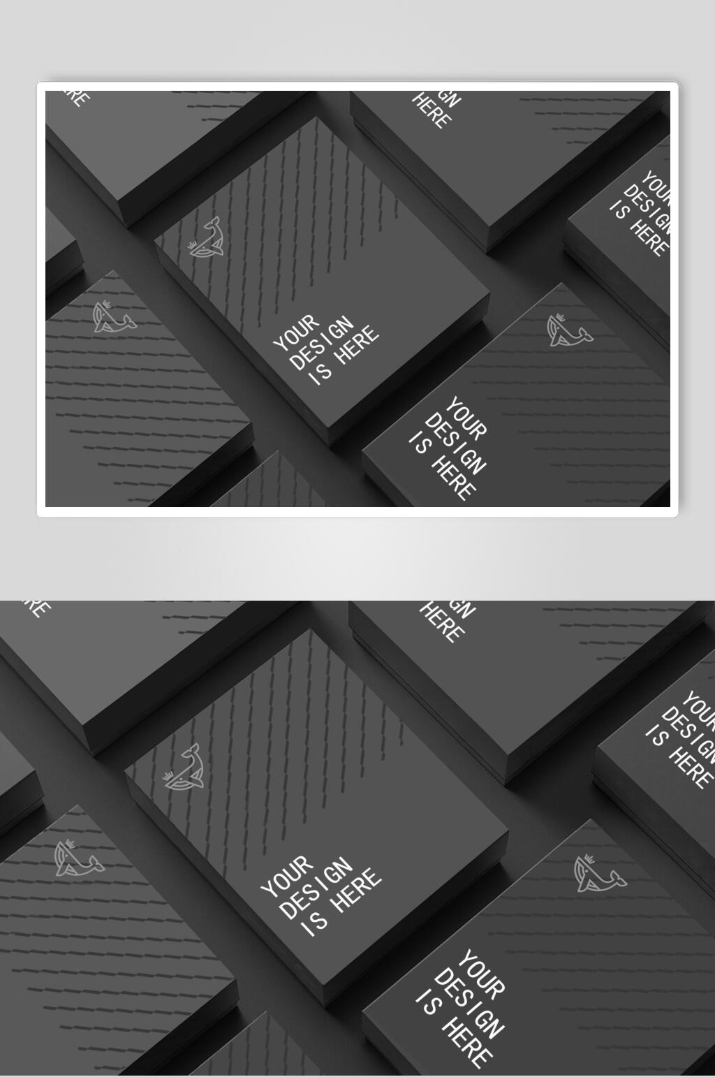 经典大气深灰品牌VI设计展示样机素材