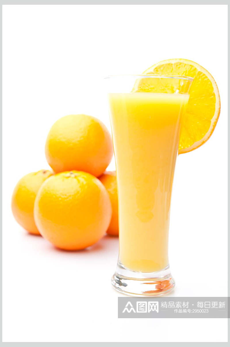 时尚橙汁冰饮果汁夏日清凉摄影图素材