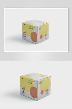 手绘圆形高清留白纸箱纸盒包装样机