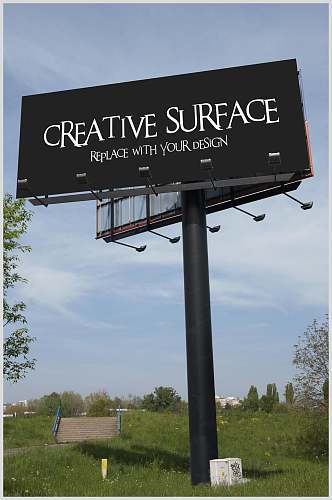 商务创意户外巨型广告牌展示样机