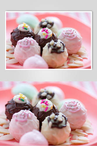 彩色巧克力糖果糕点冰品食物高清图片