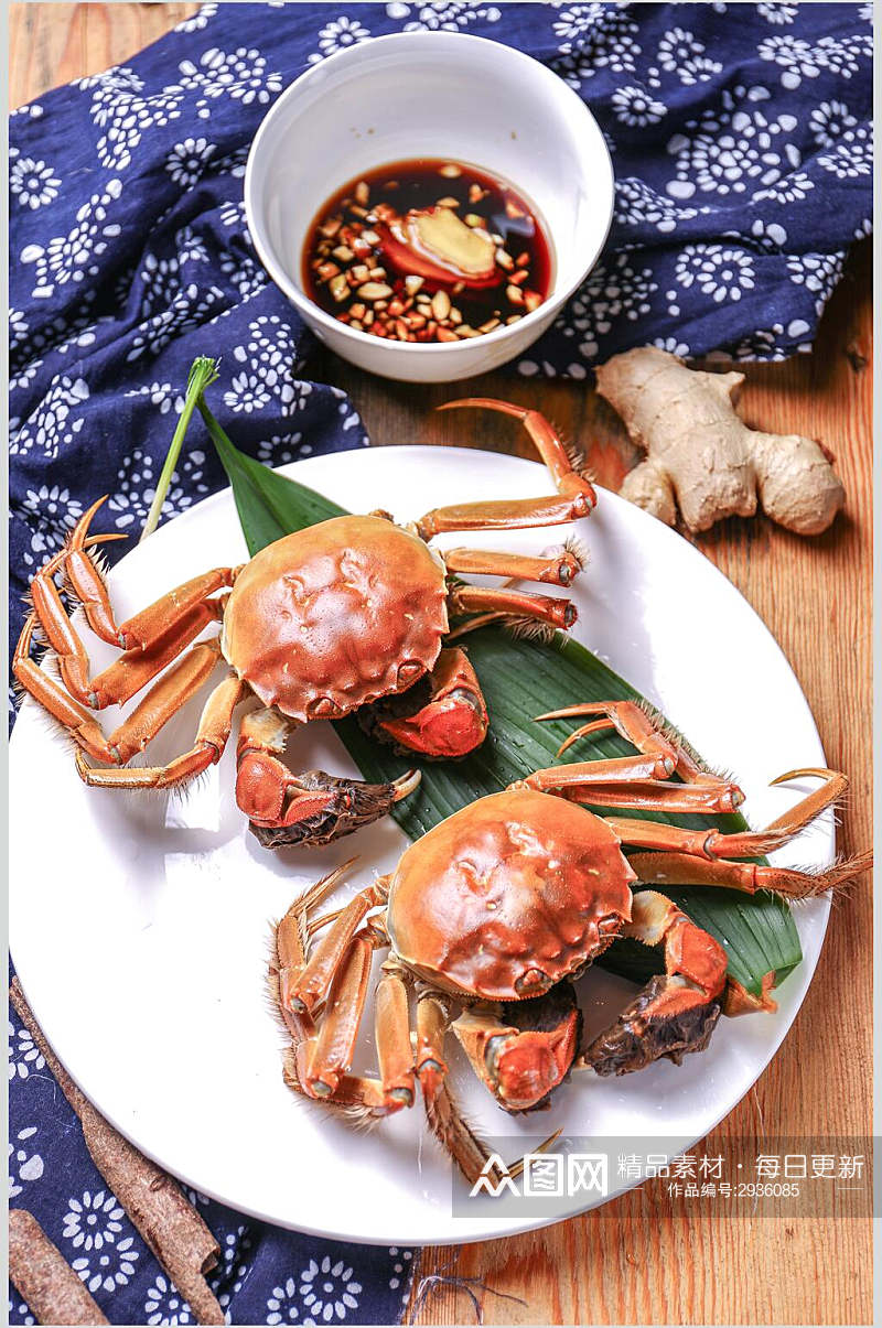 飘香美味海鲜螃蟹大闸蟹美食高清图片素材