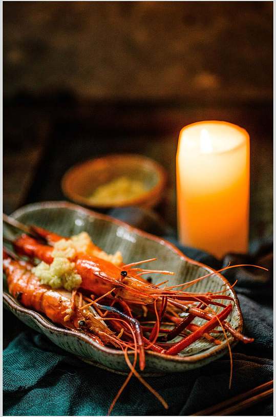 招牌日式料理美食大虾图片