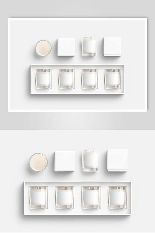 瓶子简约创意高端盒子包装盒样机-众图网