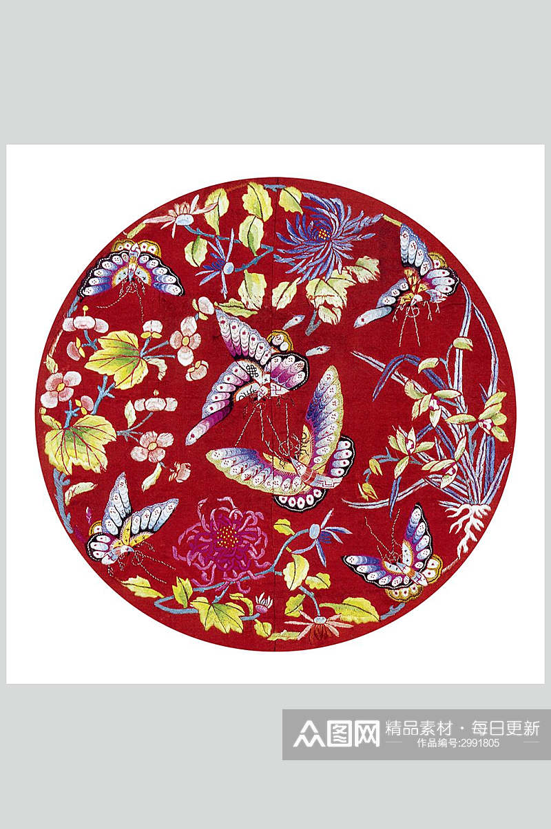 传统中国古代服饰纹样图片素材