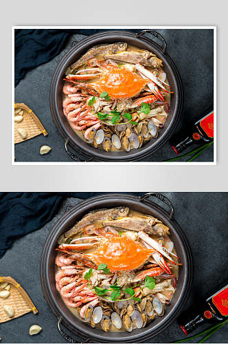 干锅香锅海鲜餐饮摄影图片