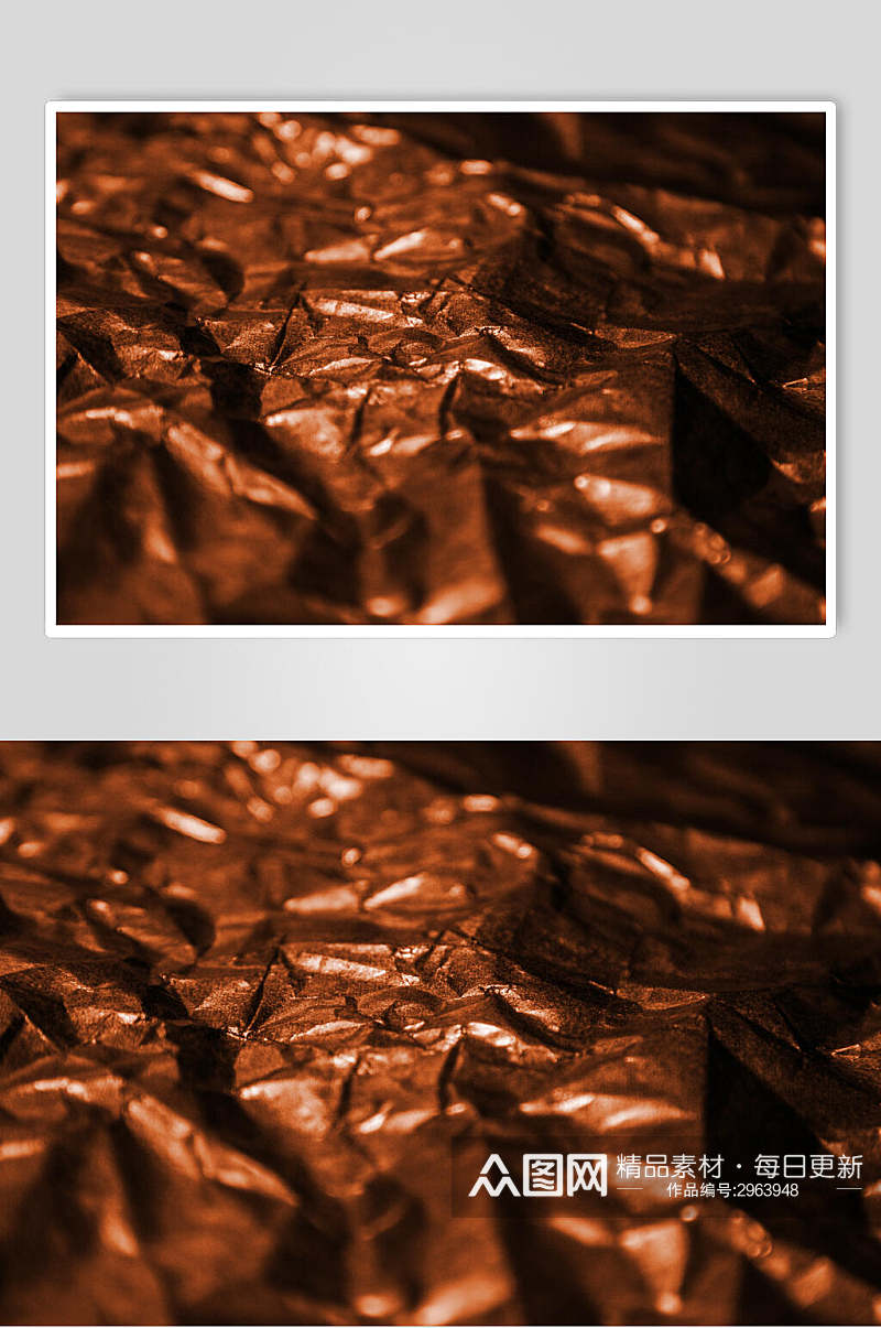 褶皱铜金属质感贴图摄影图片素材