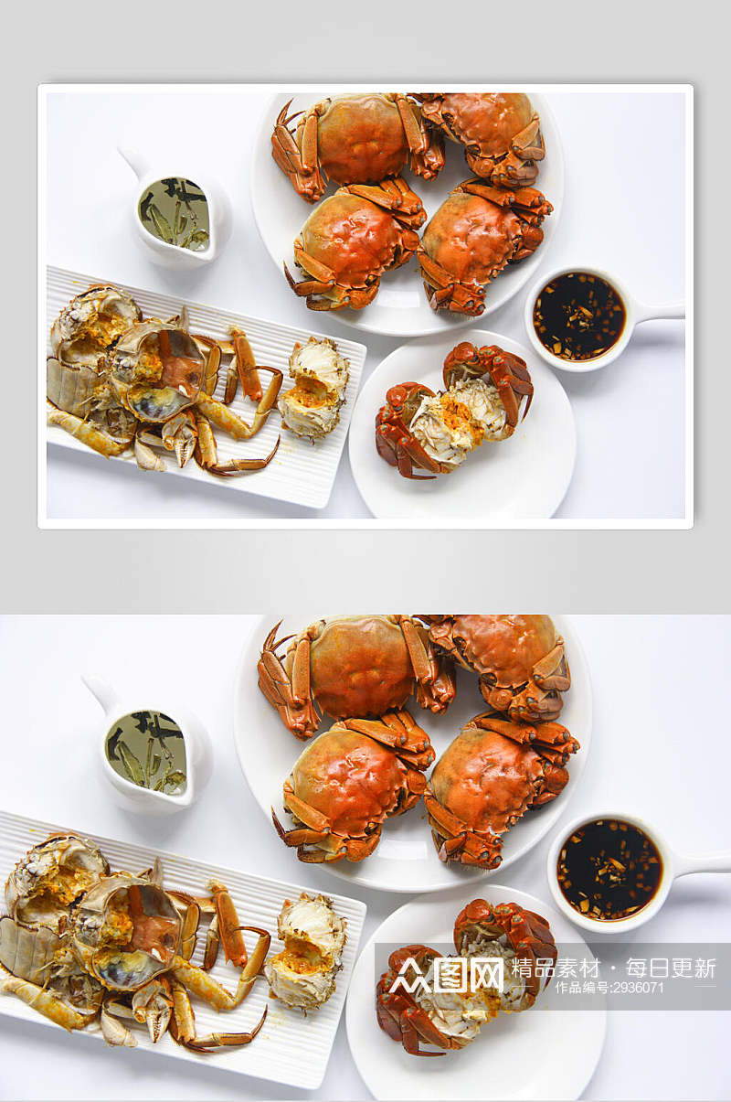 海鲜螃蟹大闸蟹美食高清图片素材