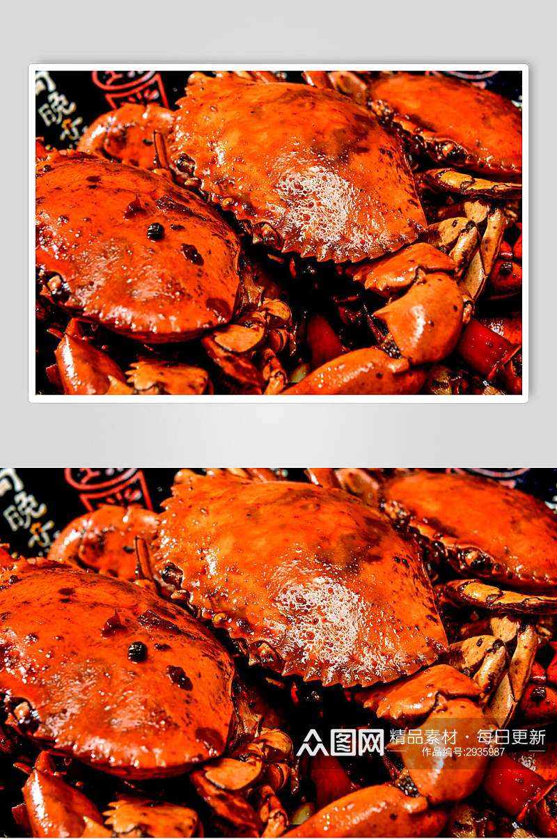 香辣螃蟹大闸蟹美食图片素材