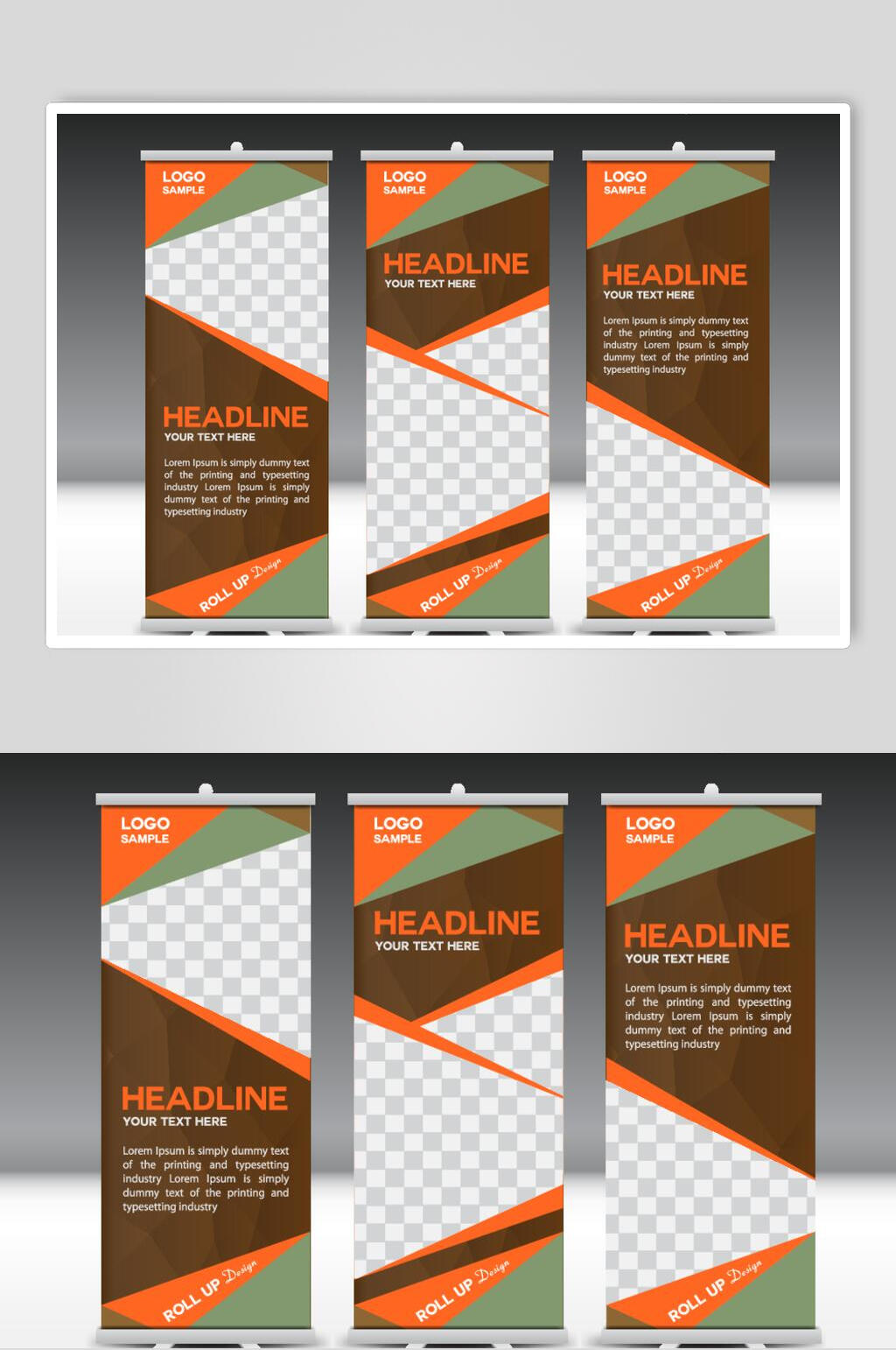 极简时尚英文宣传展架矢量素材素材