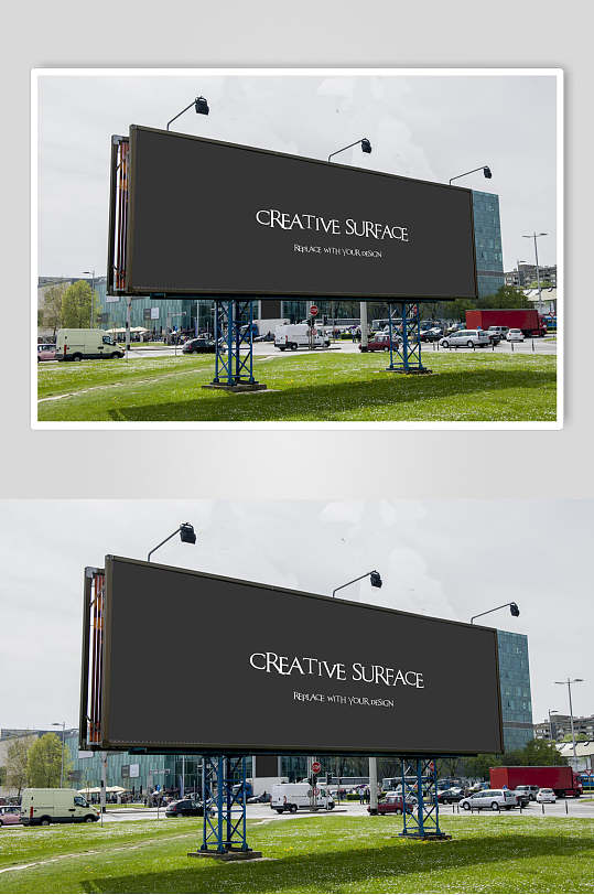 广告设计户外巨型广告牌展示样机