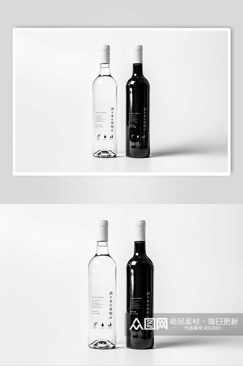 玻璃瓶白酒包装样机素材