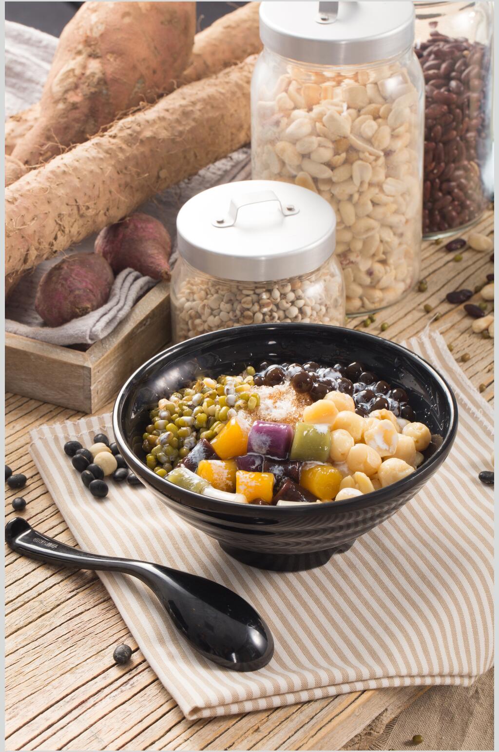 健康美味芋圆甜品食品图片素材