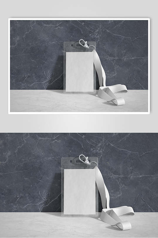 白色员工工作挂牌样机