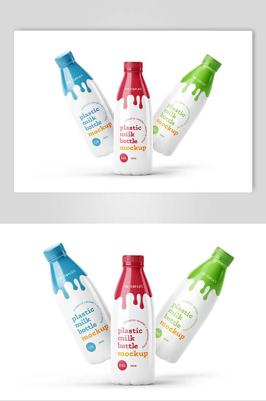 牛奶瓶包装图片-牛奶瓶包装效果图-牛奶瓶包装设计素材下载-众图网