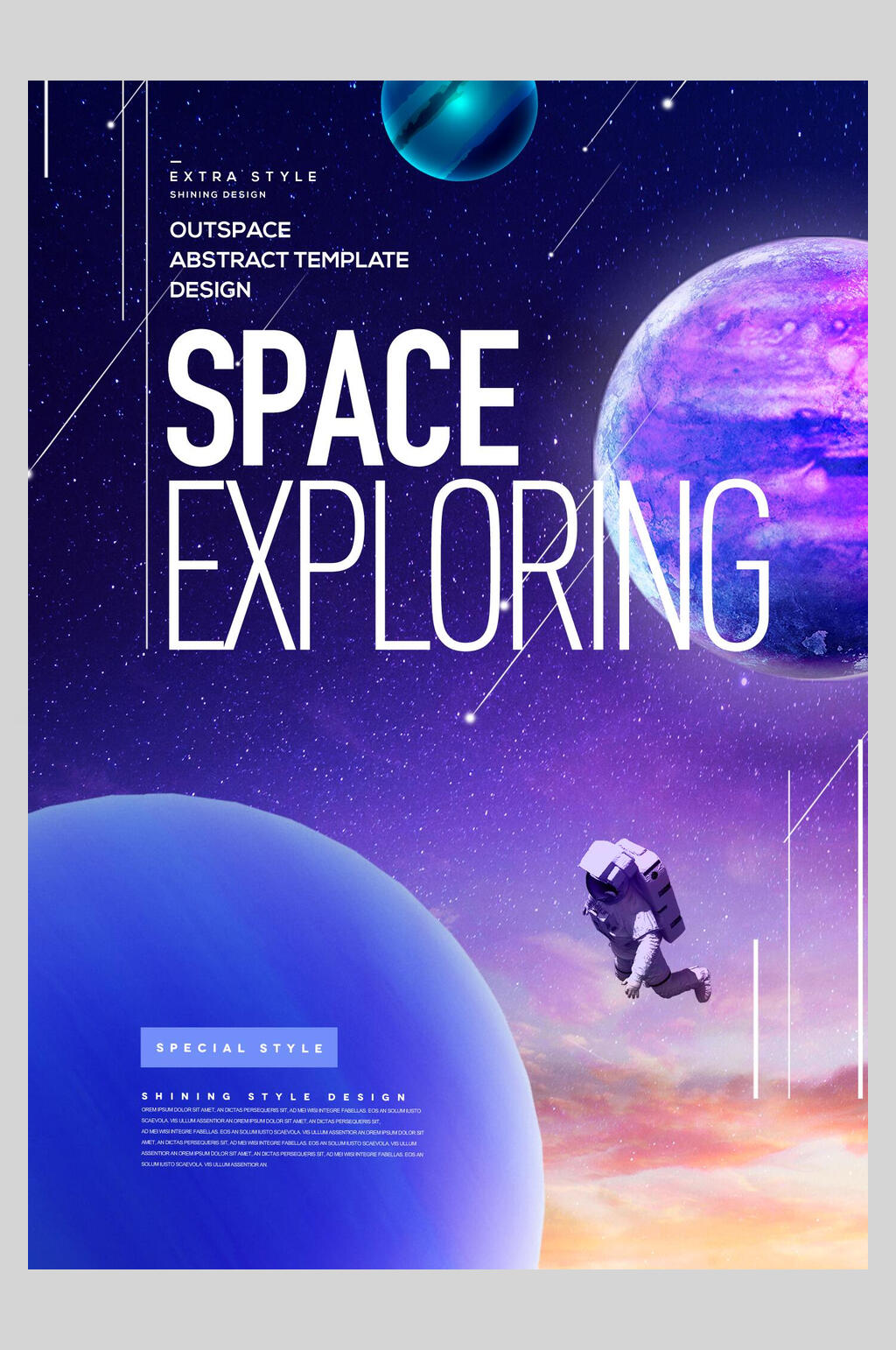 科技太空星球创意海报素材