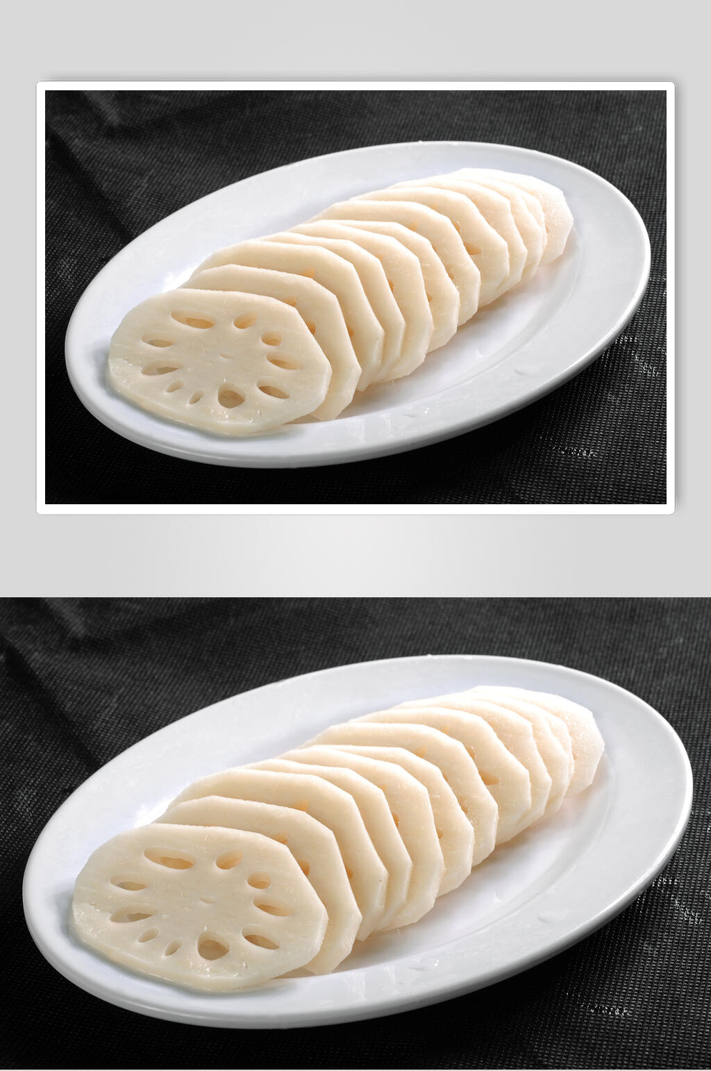新鲜美味套藕片图片素材