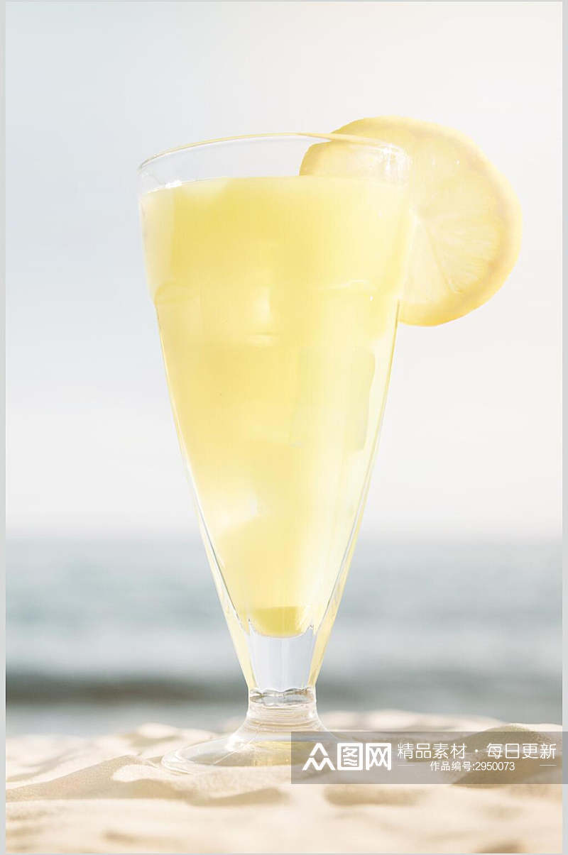 招牌柠檬水果汁夏日清凉摄影图素材