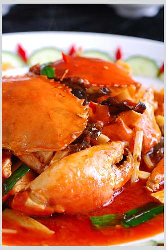 大闸蟹家常菜海鲜生鲜食品摄影图片